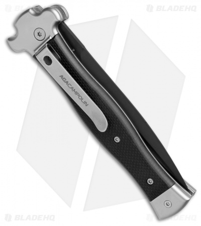 AGA Campolin Zero Dagger Leverlock Automatic Knife Black G-10 (3.75" Black) - Image 3