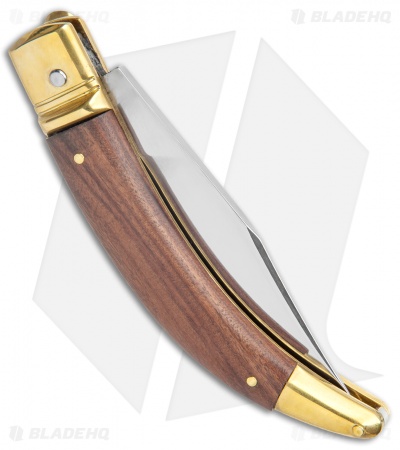 AGA Campolin Diana Lever Lock Automatic Brass Wood Knife (3.75" Satin) - Image 3