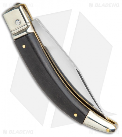 AGA Campolin Diana Lever Lock Automatic Knife Ebony Wood (3.75" Satin) - Image 3