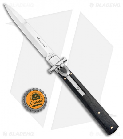 AGA Campolin 9" Dominus Bayonet Leverlock Automatic Knife Ebony (4" Satin) - Image 4