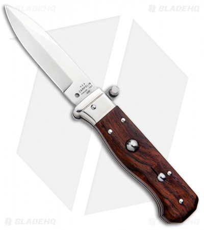 AGA Campolin Piccolo Italian Stiletto Automatic Knife Cocobolo (2.8" Satin)