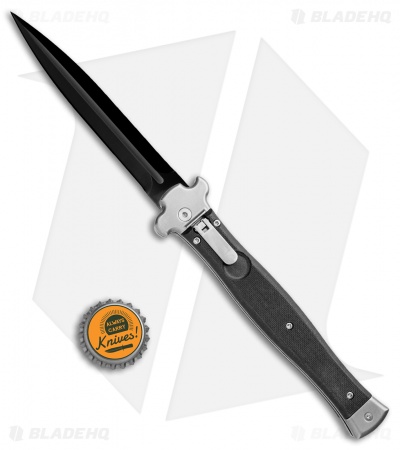 AGA Campolin Zero+ Dagger Leverlock Automatic Knife Black G-10 (4.25" Black)2.0 - Image 4