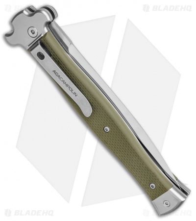 AGA Campolin Zero+ Dagger Leverlock Automatic Green G-10 (4.5" Satin M390) - Image 3