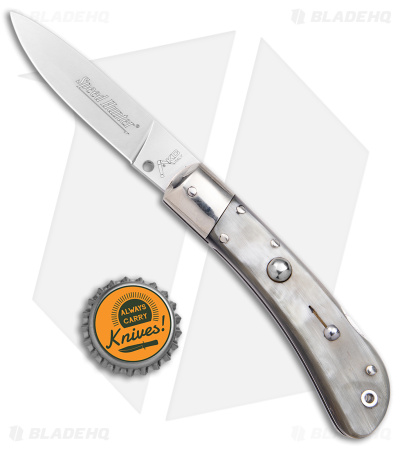 AKC Speed Hunter Automatic Italian Knife Dark/Light Horn (3" Polish) - Image 4