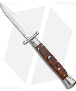 Bolster AKC 9" Automatic Italian Stiletto Snakewood (4" Satin Bayonet)
