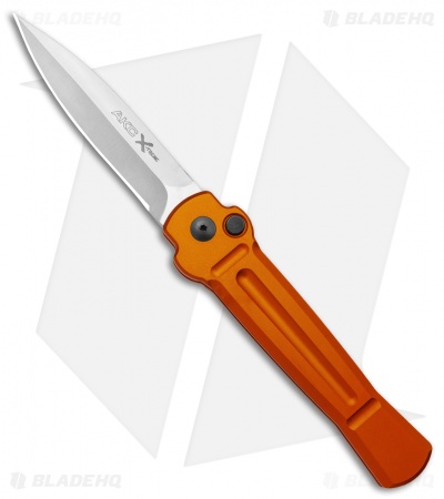 AKC X-treme Ace Automatic Knife Orange Aluminum (3.9" Satin)