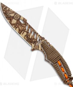 American Hunter Buck Blend Fixed Blade Knife Brown/Orange Paracord (5.25" Tan)