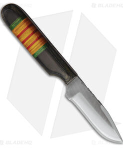 Anza Knives Fixed Blade Knife Black Gold Micarta (2.75" Satin) AZNAM2M