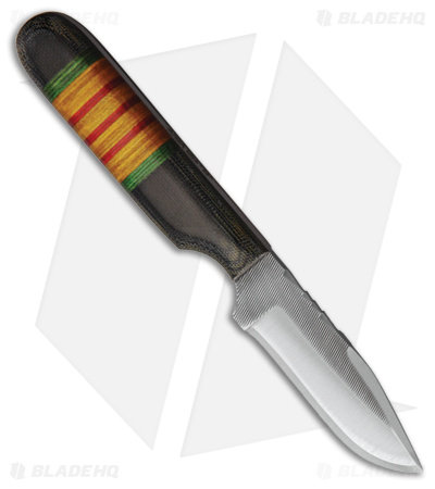 Anza Knives Fixed Blade Knife Black Gold Micarta (2.75" Satin) AZNAM2M