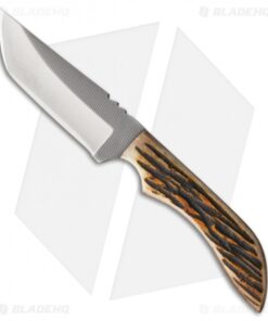 Anza Knives JWK-1ABJ Fixed Blade Knife Amber Bone (3.75" Satin)