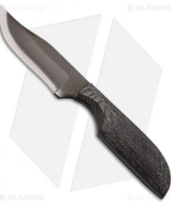 Anza Knives LBK-M Fixed Blade Knife Black Canvas Micarta (2.625 Black)