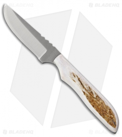 Anza Knives SP-3FE Fixed Blade Knife Full Stag (3.5" Plain)
