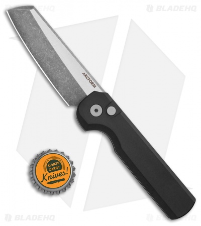 Arcform Slimfoot Automatic Knife Black Aluminum (3.125" Acid Stonewash) - Image 4