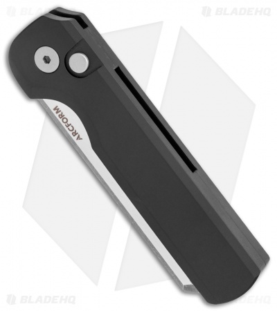 Arcform Slimfoot Automatic Knife Black Aluminum (3.125" Acid Stonewash) - Image 2