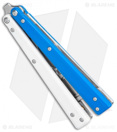 BB Barfly Pro V3 Blue/White BHQ Edition Standard Bottle Opener Butterfly - Image 2