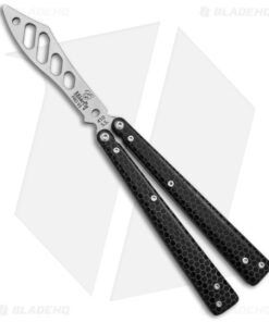 BB Barfly Pro V3 Laser Etched Edition Butterfly Knife Black
