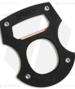 BRNLY Baldy Contra Cypop Bottle Opener Black Micarta/Brass Exclusive