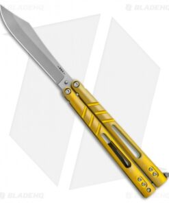 BRS Alpha Beast Infinity Balisong Butterfly Knife Titanium Gold (4.5" SW)