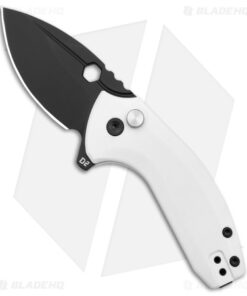 BRS E-Volve Apache Button Lock Flipper Knife Exclusive White G-10 (2.5" Black)