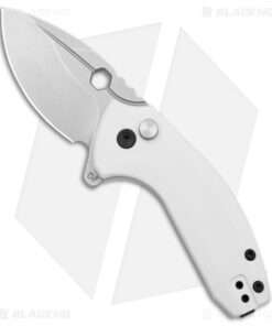 BRS E-Volve Apache Button Lock Flipper Knife Exclusive White G-10 (2.5" SW)