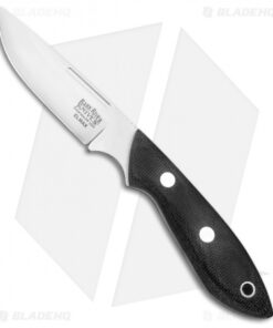 Bark River Adventurer Fixed Blade Knife Black Canvas Micarta (3.25" Elmax Satin)
