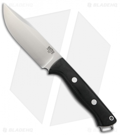 Bark River Bravo Squad Leader Fixed Blade Knife Black Micarta (4.625" A-2)
