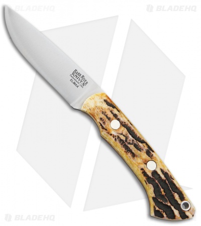 Bark River Featherweight Fox River Fixed Blade Knife Antique Stag (3.125" Elmax)