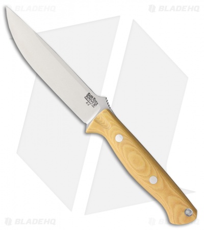 Bark River Gunny Vortex Ramped Fixed Blade Knife Ivory Micarta (4.75" A-2)