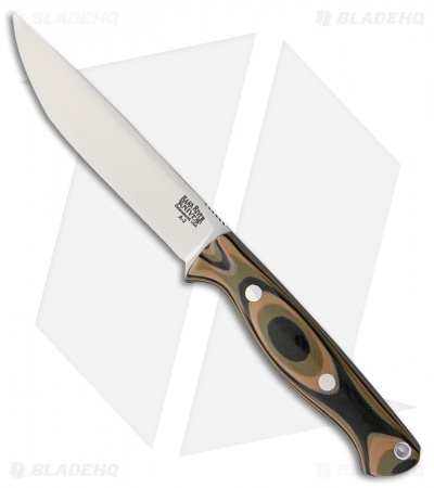 Bark River Gunny Vortex Rampless Fixed Blade Knife Camo G-10 (4.75" A-2)
