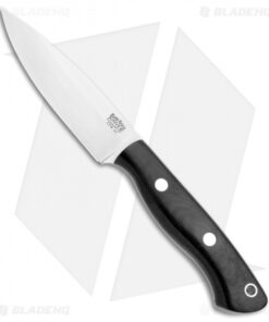 Bark River Mini Aurora Fixed Blade Knife Black Canvas Micarta (3.67" Satin)