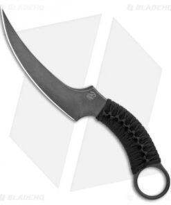 Bastinelli Creations Mako Fixed Blade Knife Black Cord Wrap (4.5" Black)