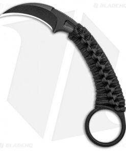 Bastinelli PiKa Picoeur Karambit Fixed Blade Knife Wrapped (1" Black)