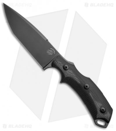 Bastinelli RED V2 Fixed Blade Knife Black G-10 (4" Black)