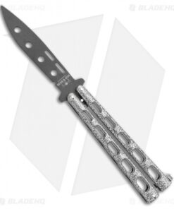 Bear & Son 115TR Large Butterfly Knife Trainer Silver Vein (4" Black)
