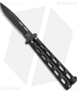 Bear & Son 115B Large Butterfly Knife Black (4" Black)
