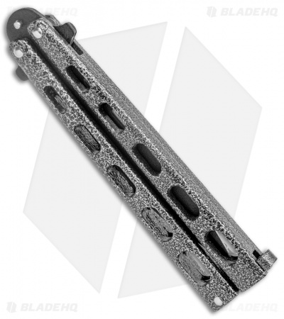 Bear & Son 115 Large Butterfly Knife Silver Speckle (4" Black) - Image 3