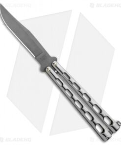 Bear & Son Clip Point Butterfly Knife Stainless Steel (4.1" Bead Blast) SS14