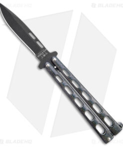 Bear & Son Large Butterfly Knife Galaxy (4" Black) 115GX