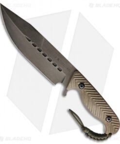 Behring Technical F-1 Fixed Blade Knife Green Micarta (7" Blued)
