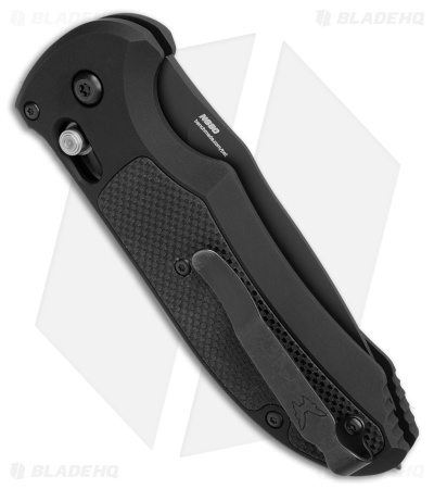 Benchmade Triage Automatic Knife Black (3.35" Black Serr) 9160SBK - Image 4