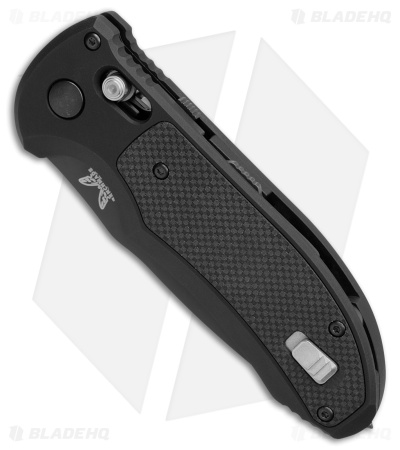 Benchmade Triage Automatic Knife Black (3.35" Black Serr) 9160SBK - Image 3