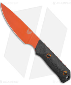 Benchmade Raghorn Hunting Fixed Blade Knife Carbon Fiber (4" Orange) 15600OR