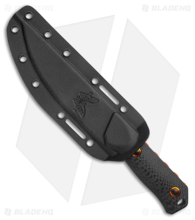 Benchmade Raghorn Hunting Fixed Blade Knife Carbon Fiber (4" Orange) 15600OR - Image 4