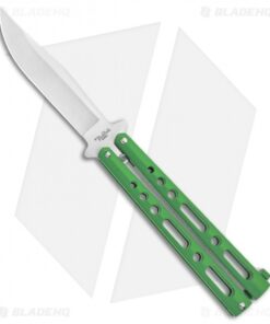 Benchmark Balisong Butterfly Knife Green (4.12" Satin) Plain BM010