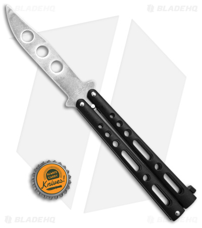 Benchmark Butterfly Trainer Knife Black Epoxy Steel (4" SW Dull) - Image 4