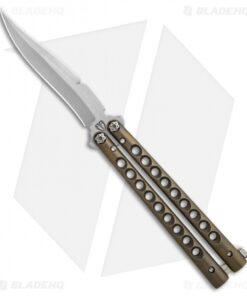 Biegler Bladeworks Custom Stinkfinger Balisong Knife Brz Ti w/Latch (4.3" Satin)
