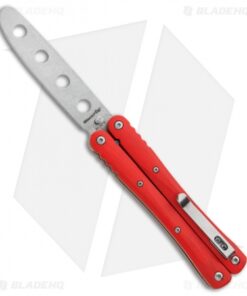 BlackFox Balisong Butterfly Trainer knife Red G-10 (3.8" Stonewash)