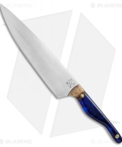 Blue Collar Blades Mule Chef Knife Hawaiian KoaWood/Blue Resin (8.1" Satin)