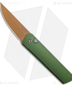 Boker Burnley Kwaiken Compact Automatic Knife OD Green (3" Copper) Pro-Tech