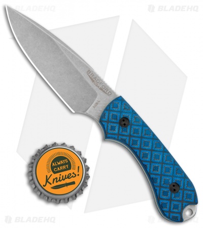Bradford Knives Guardian3 Fixed Blade Black/Blue G-10 (3.5" False Edge AEB-L SW) - Image 4